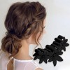 Unique Bargains Women's Elegant Floral Hair Clips 4.33"x2.36"x1.77" 1 Pc - 2 of 3