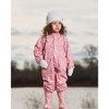 Deux par Deux Girl Baby Printed Mid-Season One-Piece Outerwear with Hat Small White Flowers on Pale Pink - 24 Months - 2 of 4