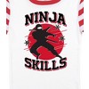 Ninja Skills Youth Boy's Red & White Striped Short Sleeve Shirt & Sleep Pants Set - 3 of 4