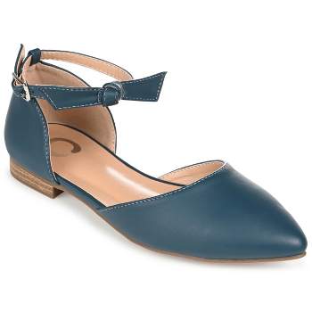 Journee Collection Womens Vielo Ballet Almond Toe Buckle Flats