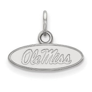 Black Bow Jewelry 14k White Gold Mississippi Rebels NCAA Extra Small Pendant - 1 of 3