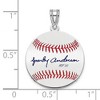 Black Bow Jewelry Sterling Silver Sparky Anderson Signature SM Enamel Baseball Pendant - 4 of 4