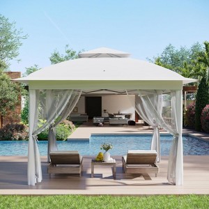 Outdoor Canopy Tent with Mosquito Netting, 11FT  Outdoor Gazebo with Portable Carrying Bag - 1 of 4