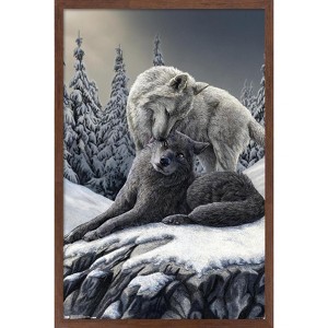 Trends International Lisa Parker - Snow Kisses Framed Wall Poster Prints - 1 of 4