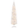 HOMCOM 8' Tall Pre-Lit Slim Noble Fir Artificial Christmas Tree with Realistic Branches, 300 Warm White LED Lights and 618 Tips, White - 4 of 4
