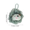 Unique Bargains Bathroom Cartoon Bath Shower Loofah Sponge 4.13"x4.53" Green 1 Pc - 4 of 4