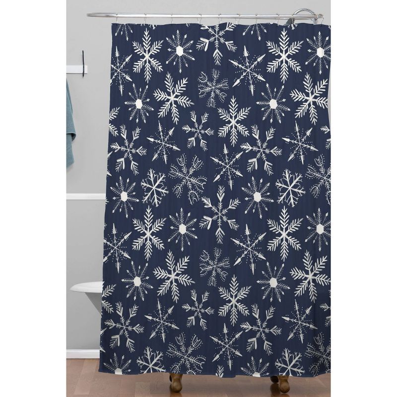 Dash and Ash Wonderland at Night Christmas Shower Curtain Blue - Deny Designs, 3 of 5