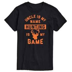 Men's - Instant Message - Uncle Is My Name Hunting My Game Short Sleeve Graphic T-Shirt - 1 of 4