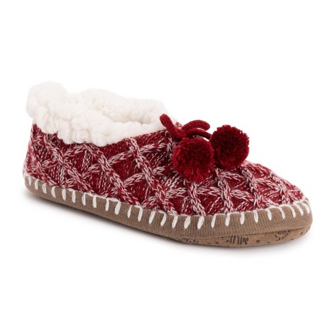  MUK LUKS Women's Ballerina Slippers, Candy Apple, 5-7