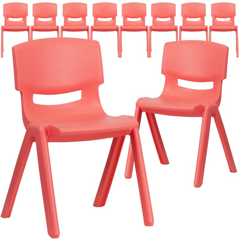 Flash Furniture 10 Pack Plastic Stackable School Chair with 13.25" Seat Height, 1 of 2