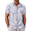 COOFANDY Mens Hawaiian Shirt Short Sleeve Button Down Shirt Tropical Summer Beach Shirt - 3 of 4