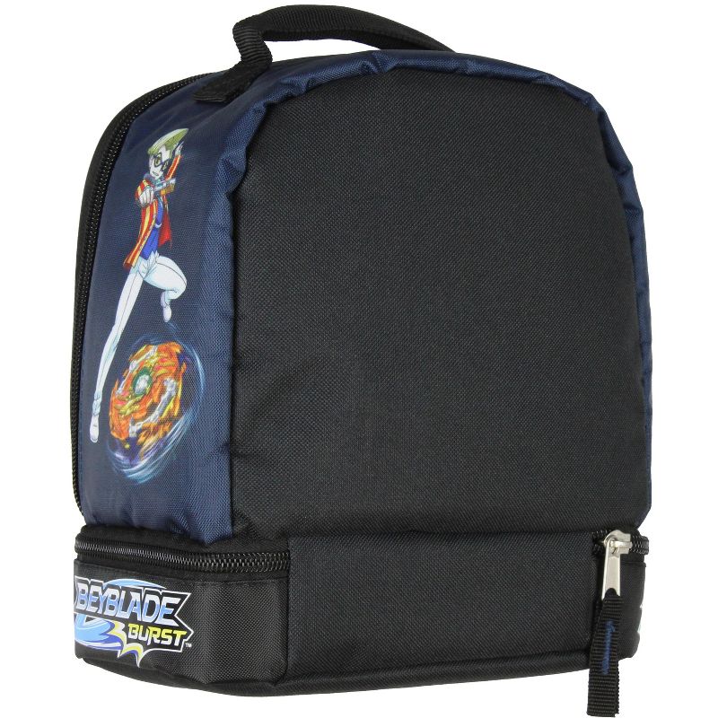 Beyblade Burst Fafnir Spinner Top Insulated Dual Compartment Lunch Bag Blue, 5 of 10