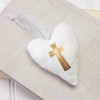 Transpac Canvas Heart w/Gold Cross Home Decorations Spring - 2 of 2