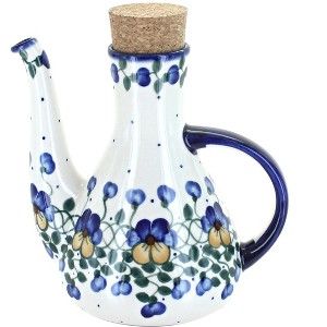 Blue Rose Polish Pottery 7S WR Unikat Olive Oil Container - 1 of 1