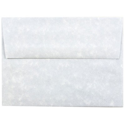 JAM Paper A6 Parchment Invitation Envelopes 4.75 x 6.5 Blue Recycled 10296