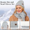 ZUPPAD Womens Winter Beanie Hats Long Scarf Touchscreen Gloves Set Warm Knit Skull Caps Gifts for Women Hat and Glove Sets 3 Pack - 2 of 4