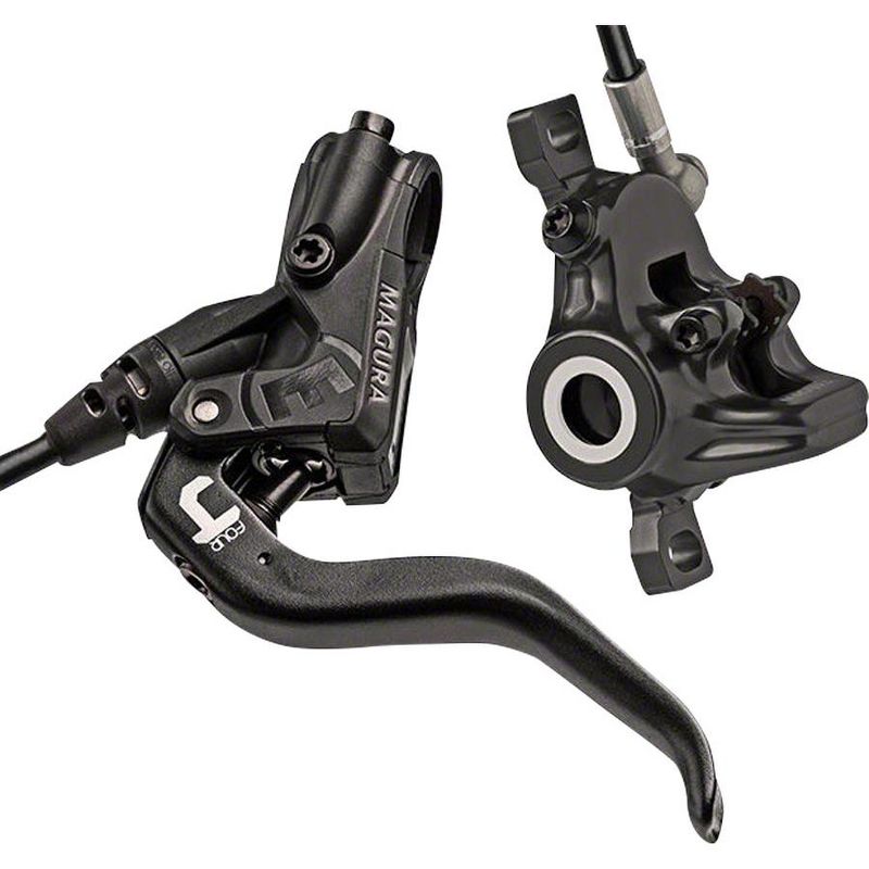 Magura MT4 Disc Brake and Lever - Front or Rear, Hydraulic, Post Mount, Black, 1 of 4