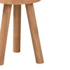 Baxton Studio Terah Teak Wood Ottoman Footstool Natural Brown: Round, Solid, No Assembly Required - 4 of 4