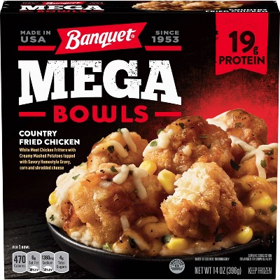 Banquet Frozen Mega Bowl Frozen Country Fried Chicken - 14oz