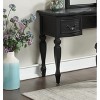 Vynxaria Classic Black Vanity Set with Carved Mirror, Stool, and Storage Drawers - 3 of 4