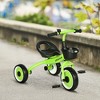 VYNXARIA Kids Tricycle for Toddlers Age 2-5 with Adjustable Seat, Toddler Bike for Children with Basket, Bell, Handlebar Grips, Green - 2 of 4