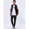 Lars Amadeus Men's Classic Fit Motorcycle Party Sleeveless Ripped Denim Vest - 2 of 4