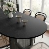 SpassWay 30"H Rattan Oval Wood Dining Table Kitchen Table Conference Table with Double Pedestal - 4 of 4