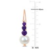 EVERLY JEWELRY | 10K Rose Gold 3 3/4 CT TGW Amethyst & 10.5 - 11 MM Cultured Freshwater Pearl Charm Earrings - 2 of 4