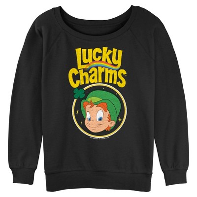 Junior's Lucky Charms St. Patrick's Day Leprechaun Logo Sweatshirt