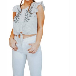 Women's Talk flirty to me Crop Top - SHE + SKY - 1 of 3