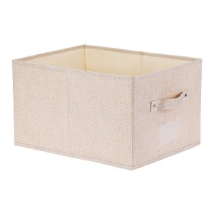 Unique Bargains Fabric Foldable Closet Storage Bins with Handles - 1 of 4