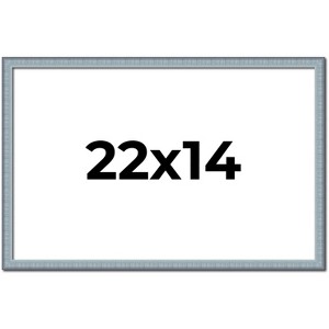 PosterPalooza | Textured Blue Picture Frame - UV Acrylic, Backing Board, Hanging Hardware Included - 1 of 4