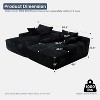 Runesay Plush Corduroy Cloud Couch, Fluffy Oversized Sofa Bed - 2 of 4