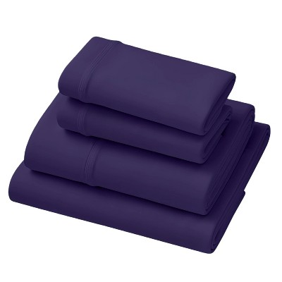 Purple SoftStretch Sheets - Deep Pocket, Silky-Soft Stretch with Moisture-Wicking, Temperature Control