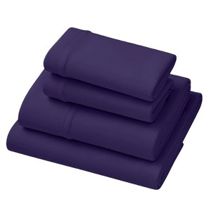 Purple SoftStretch Sheets - Deep Pocket, Silky-Soft Stretch with Moisture-Wicking, Temperature Control - 1 of 4