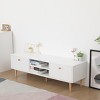 NicBex Modern Functional TV Stand Modern Elegant Entertainment Center with 2 Drawers TV Cabinet with Solid Wood Legs for Living Room - 2 of 4