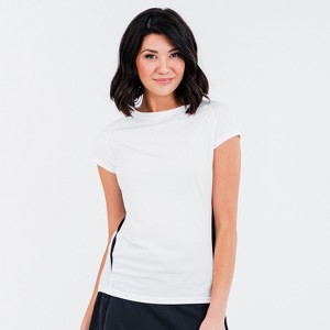 Calypsa Women's Pro Cap Sleeve Performance Top With Mesh Panels - 1 of 4