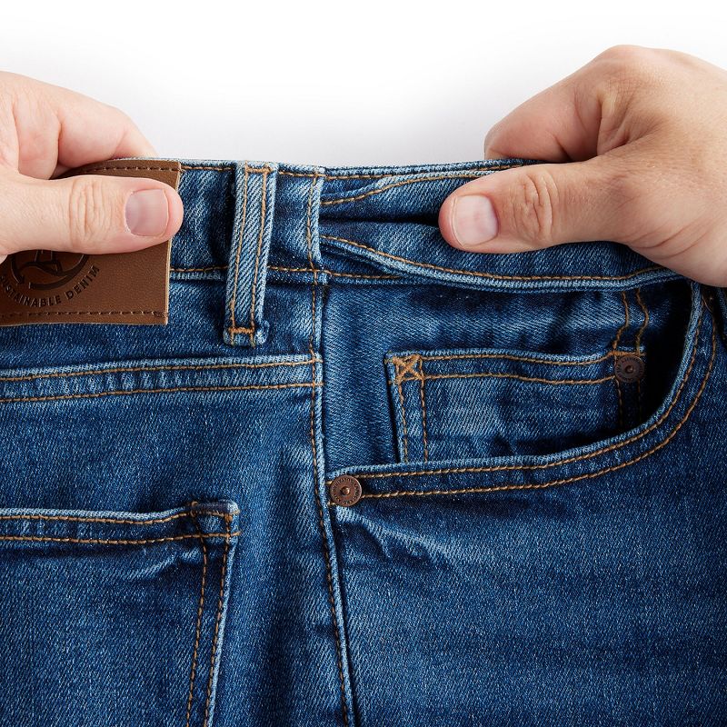 Lands' End Men's Recover 5 Pocket Traditional Fit Comfort Waist Denim Jeans, 4 of 6
