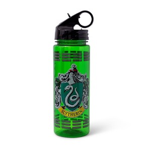 Silver Buffalo Harry Potter Slytherin Crest Water Bottle With Handle Lid | Holds 20 Ounces - 1 of 4