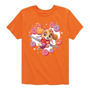 Boys' - Paw Patrol - Skye Conversation Hearts Short Sleeve Graphic T-Shirt - 1 of 4