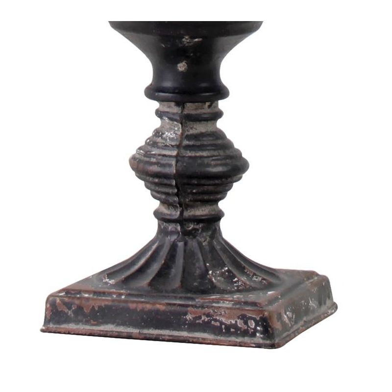 Glass Jar with Black Distressed Metal Finial Stand - Foreside Home & Garden, 2 of 7