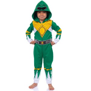 Power Rangers Character One Piece Hooded Sleep Pajama For Kids - 1 of 4