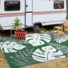 Outdoor Modern Large Area Rugs for Camping RV Patio Auto Erasable Lightweight Plastic Straw Rug for Garden Backyard Reversible Portable Picnic Mat - 3 of 4