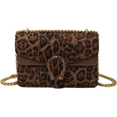 Crossbody Bags for Women - Snake Printed Clutch Purses Leather Chain Shoulder Bags Evening Handbags