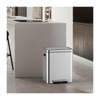 Stainless Steel Trash Can with Dual Compartments, Foot Pedal Recycling Bin Featuring Side Handles for Home Office Kitchen Use - 2 of 4