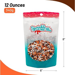 Sprinkle Me This – Halloween Party Sprinkle Mix – Halloween Sprinkle Blend Featuring Orange, Brown, White & Silver Sprinkles - 1 of 4