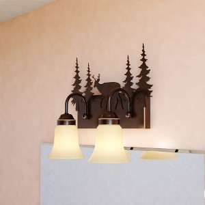 VAXCEL Bryce Bronze Rustic Deer Bathroom Vanity Fixture - 1 of 4
