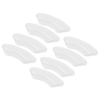 Unique Bargains Silicone Heel Support Cup Pads Orthotic Insole Plantar Care Heel Pads 8Pcs Clear