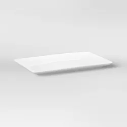 15.2" x 9.6" Porcelain Rectangular Platter White - Threshold™