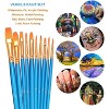 Acrylic Paint Brushes Set, 2 Pack 20 Pcs Round-Pointed Tip Nylon Hair Artist Acrylic Paint Brushes for Acrylic Oil Watercolor - 3 of 4